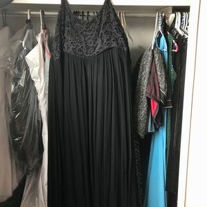 Long black summer dress